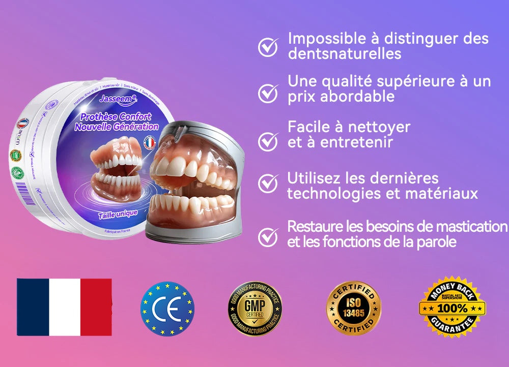 𝐉𝐚𝐬𝐬𝐞𝐞𝐦® Dernières Prothèses Dentaires Premium Confort🎉 (Prothèses haut de gamme, Confortables à Porter - Remise de 70% pour une durée limitée)🔥